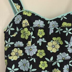 Sigrid Olsen Floral Black and Green Women's Top Size 4